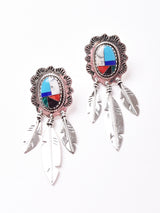 ネイティブ フェザー シルバーピアス