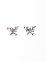 バタフライ シルバーピアス