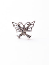 バタフライ シルバーピアス