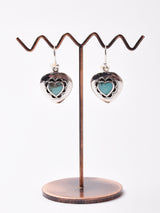 ターコイズ ハート シルバーピアス