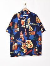 ビール柄 ハワイアンシャツ