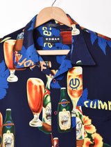 ビール柄 ハワイアンシャツ