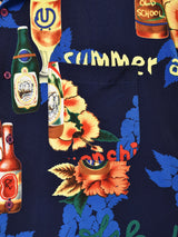 ビール柄 ハワイアンシャツ