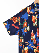 ビール柄 ハワイアンシャツ