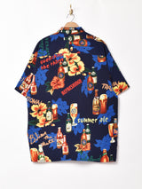 ビール柄 ハワイアンシャツ