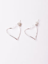 ハート ライン シルバーピアス