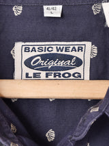 総柄 半袖シャツ