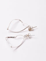 ハート ライン シルバーピアス