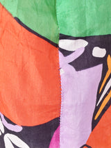 総柄 半袖 シルクシャツ