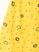 アメリカ製 ドット×花柄 半袖シャツ