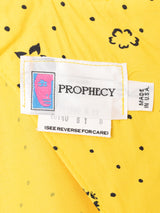 アメリカ製 ドット×花柄 半袖シャツ