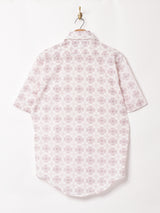 総柄 半袖シャツ