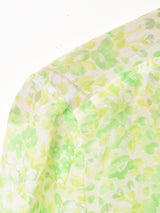 花柄 ボウタイ シアーブラウス