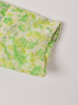 花柄 ボウタイ シアーブラウス