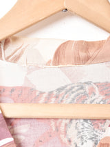 トラ 総柄 オープンカラー 半袖シャツ