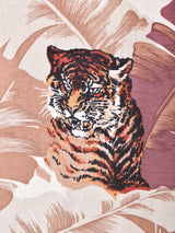 トラ 総柄 オープンカラー 半袖シャツ