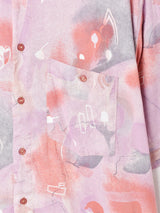 総柄 半袖シャツ