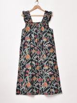 【2色展開】Emerald Motel スカーフ柄 スリーブレス ギャザーストラップワンピース