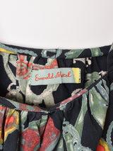 【2色展開】Emerald Motel スカーフ柄 スリーブレス ギャザーストラップワンピース