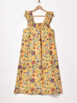 【2色展開】Emerald Motel スカーフ柄 スリーブレス ギャザーストラップワンピース