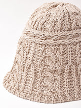 【2色展開】ケーブル クロシェハット