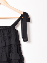 【3色展開】Meridian ティアード フリル キャミソールワンピース