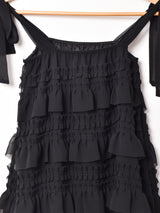 【3色展開】Meridian ティアード フリル キャミソールワンピース