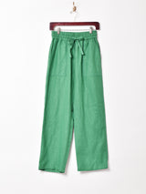 【4色展開】Meridian リネンイージーパンツ ベイカー