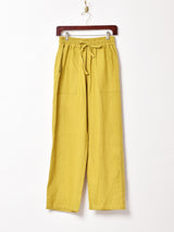 【4色展開】Meridian リネンイージーパンツ ベイカー