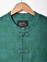 【3色展開】Meridian織り柄 チャイナデザイン ノースリーブワンピース