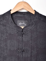 【3色展開】Meridian織り柄 チャイナデザイン ノースリーブワンピース