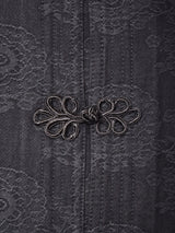 【3色展開】Meridian織り柄 チャイナデザイン ノースリーブワンピース