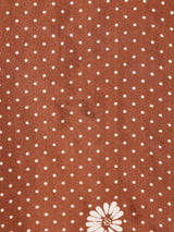 ドット×花柄 半袖 シルクシャツ