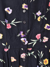 花柄 スリーブレスワンピース