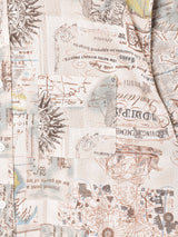 TEMPTATION マップ柄 コットンリネン 半袖シャツ