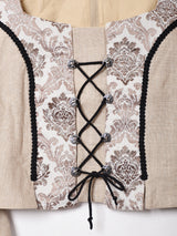 7分袖 ダマスク柄 チロルトップス