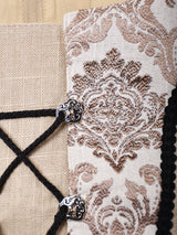 7分袖 ダマスク柄 チロルトップス