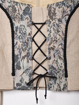 7分袖 花柄 チロルトップス