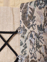 7分袖 花柄 チロルトップス