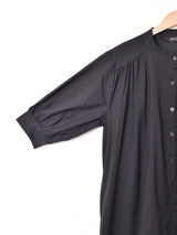 【3色展開】Meridian バンドカラー 七分袖 ワンピース