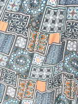 Meridian パッチワークプリント ティアード キャミソールワンピース