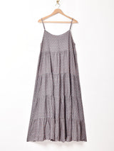 【2色展開】Meridian コモン柄 ティアード キャミソールワンピース