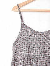 【2色展開】Meridian コモン柄 ティアード キャミソールワンピース