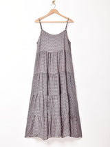 【2色展開】Meridian コモン柄 ティアード キャミソールワンピース