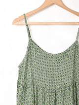 【2色展開】Meridian コモン柄 ティアード キャミソールワンピース