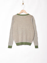 【3色展開】Elcaminoドットデザイン ロングスリーブ ニット