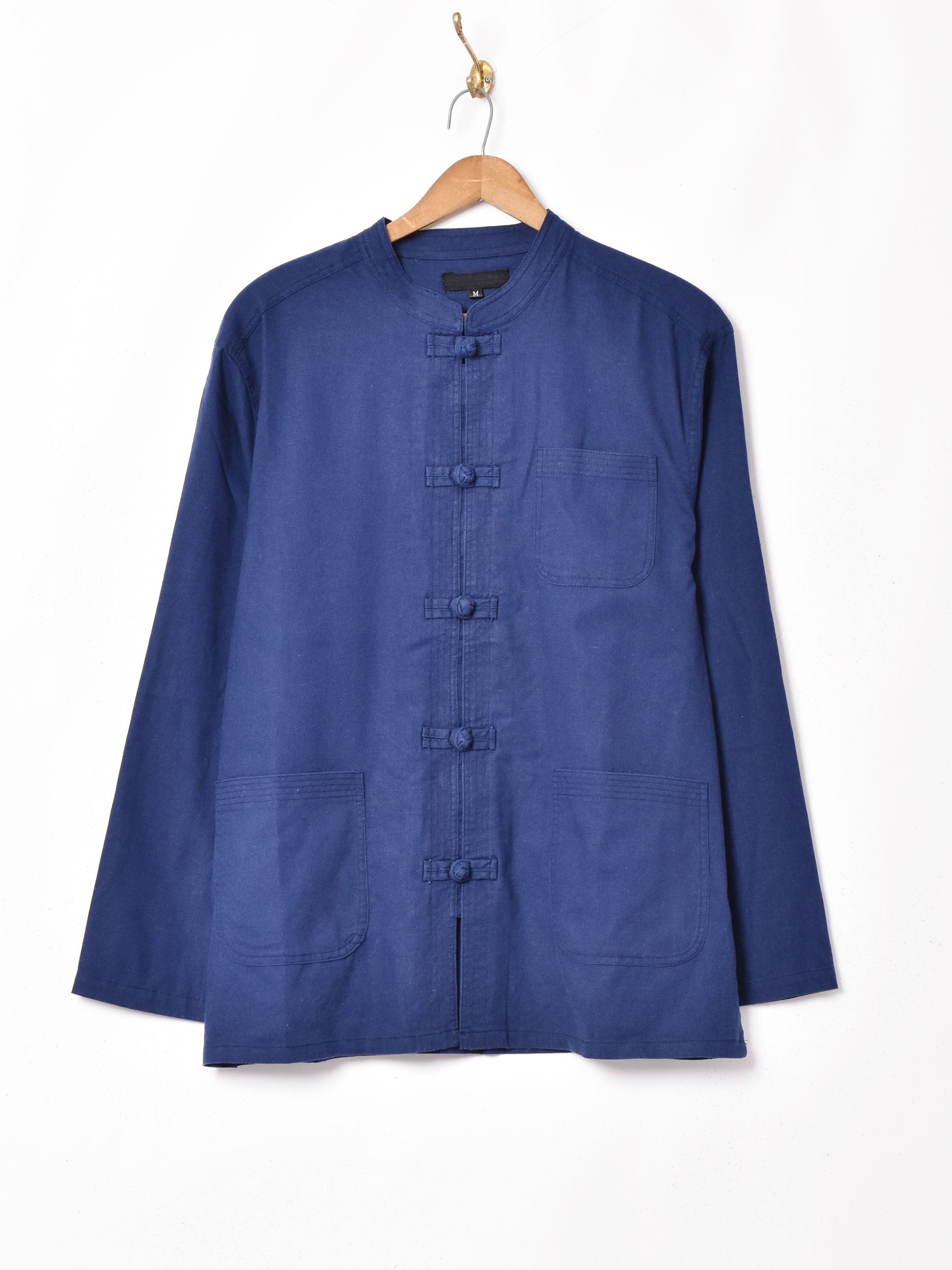 【3色展開】TEMPTATIONコットンリネン チャイナシャツ – 古着屋