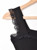 【2色展開】Meridian リブレース キャミソール