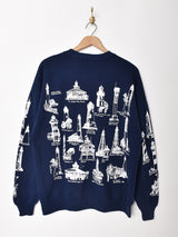 デザイン プリントスウェットシャツ