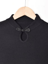 【2色展開】Meridian マンダリンカラー 半袖セーター